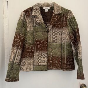 Dress Barn Multicolor Patchwork Jacket